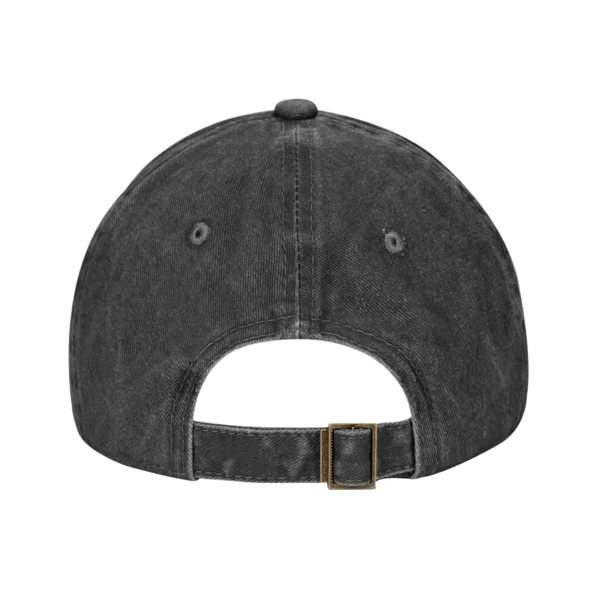 SA Rugby cap in washed black cotton with an embroidered gold springbok