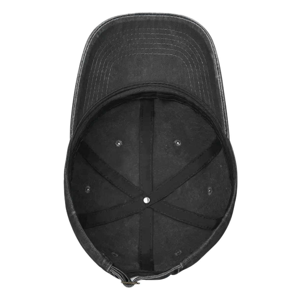 SA Rugby cap in washed black cotton with an embroidered gold springbok